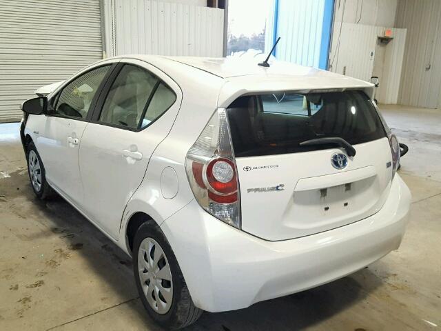 JTDKDTB32E1575238 - 2014 TOYOTA PRIUS C WHITE photo 3