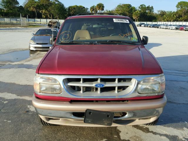 1FMDU35P6TZA92577 - 1996 FORD EXPLORER RED photo 9