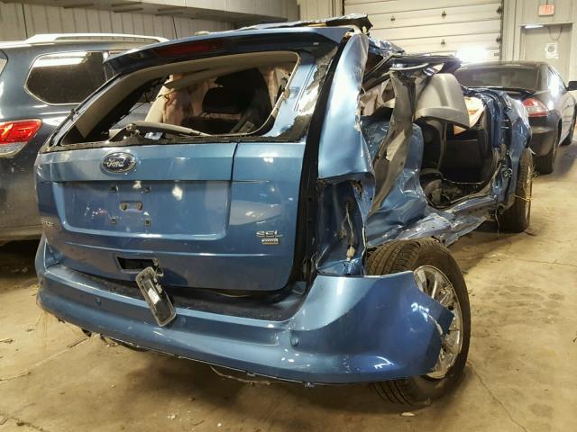 2FMDK48C29BA74996 - 2009 FORD EDGE SEL BLUE photo 4