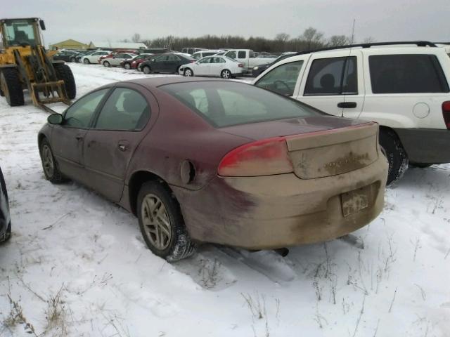 2B3HD46R2YH431498 - 2000 DODGE INTREPID MAROON photo 3