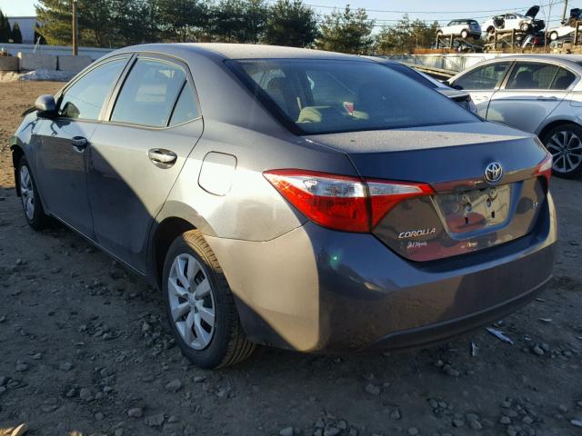 2T1BURHE6FC392675 - 2015 TOYOTA COROLLA L GRAY photo 3