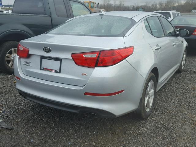 5XXGM4A74FG501812 - 2015 KIA OPTIMA LX SILVER photo 4