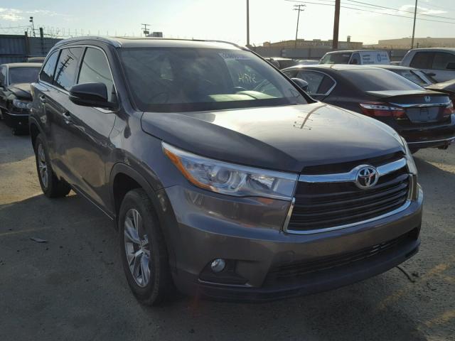 5TDKKRFH1FS063246 - 2015 TOYOTA HIGHLANDER GRAY photo 1