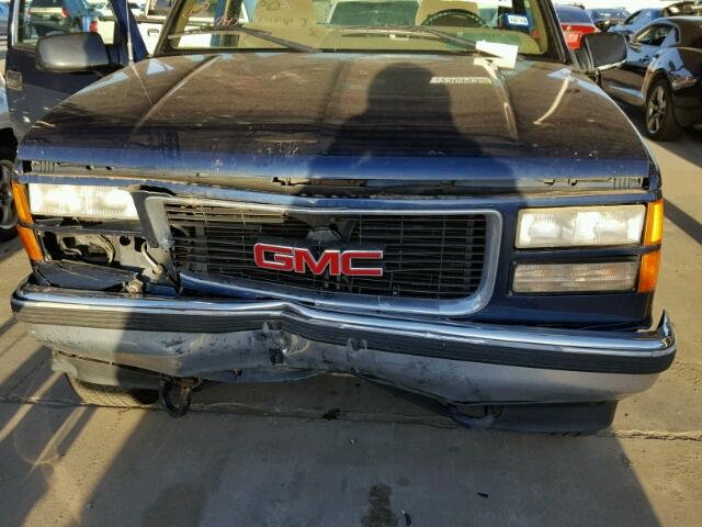 1GTEK14K8SZ555195 - 1995 GMC SIERRA K15 BLUE photo 9