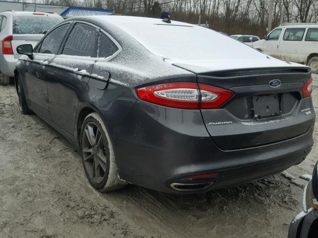 3FA6P0K91GR300437 - 2016 FORD FUSION TIT GRAY photo 3