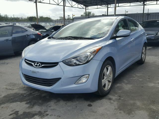 KMHDH4AE0CU312534 - 2012 HYUNDAI ELANTRA GL BLUE photo 2