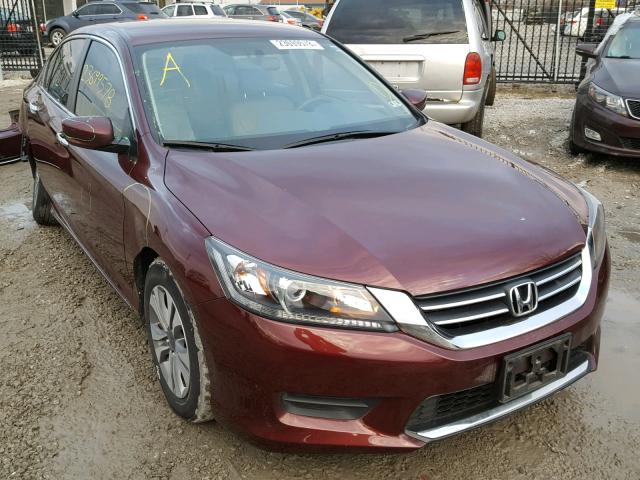 1HGCR2F37EA302355 - 2014 HONDA ACCORD LX BURGUNDY photo 1