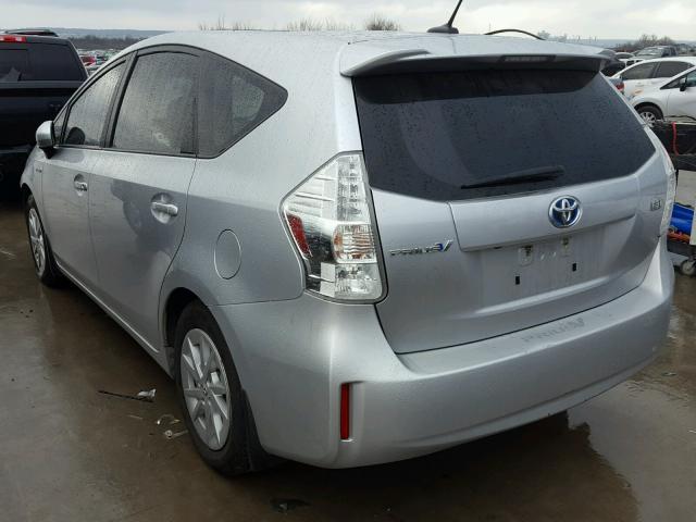 JTDZN3EU0C3096043 - 2012 TOYOTA PRIUS V SILVER photo 3