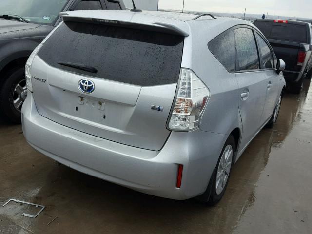 JTDZN3EU0C3096043 - 2012 TOYOTA PRIUS V SILVER photo 4