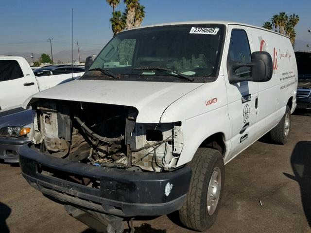 1FTSE3EL7ADA44389 - 2010 FORD ECONOLINE WHITE photo 2