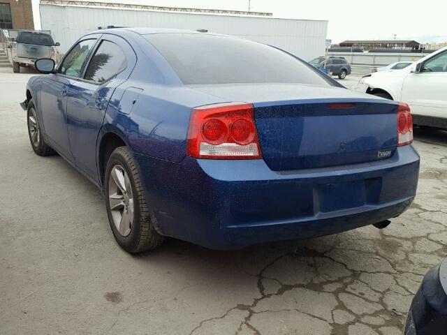 2B3CA2CV1AH251329 - 2010 DODGE CHARGER BLUE photo 3