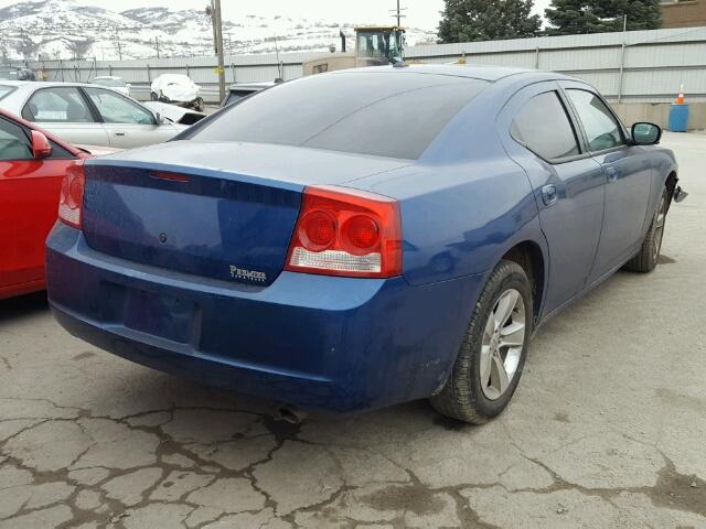 2B3CA2CV1AH251329 - 2010 DODGE CHARGER BLUE photo 4