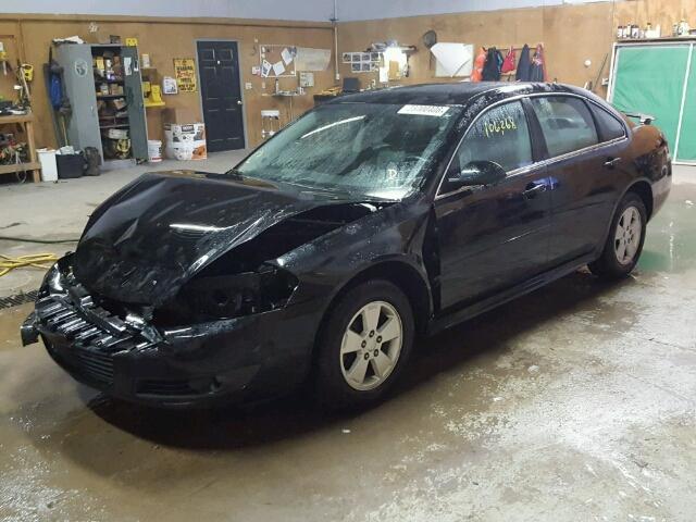 2G1WB5EK7A1140394 - 2010 CHEVROLET IMPALA LT BLACK photo 2