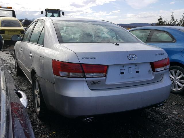 5NPEU46F36H004438 - 2006 HYUNDAI SONATA GLS SILVER photo 3