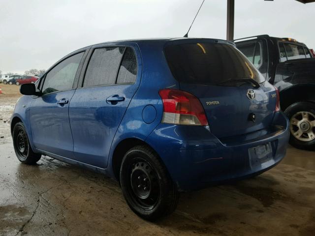 JTDKT903695245867 - 2009 TOYOTA YARIS BLUE photo 3