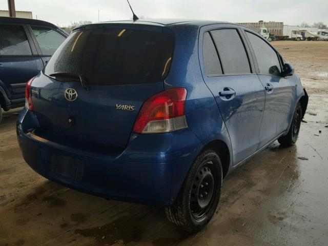 JTDKT903695245867 - 2009 TOYOTA YARIS BLUE photo 4