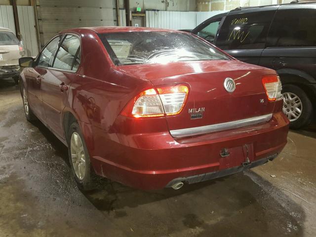 3MEFM07176R633129 - 2006 MERCURY MILAN BURGUNDY photo 3