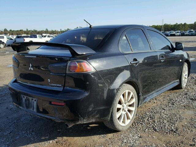 JA32U8FW6BU030668 - 2011 MITSUBISHI LANCER GTS BLACK photo 4