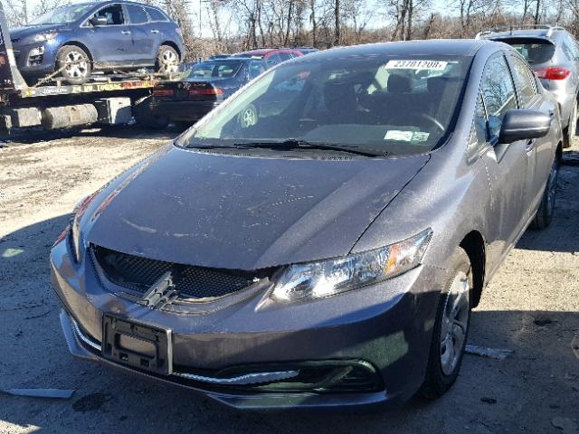 19XFB2F59FE266121 - 2015 HONDA CIVIC LX GRAY photo 2