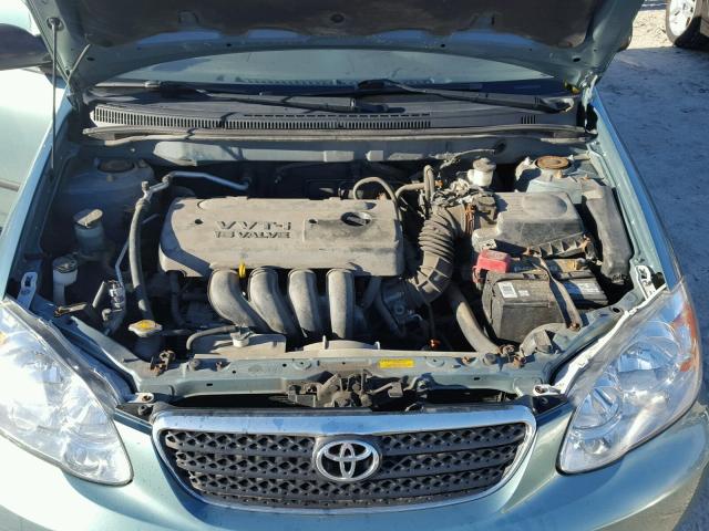 2T1BR32E37C720093 - 2007 TOYOTA COROLLA CE TEAL photo 7