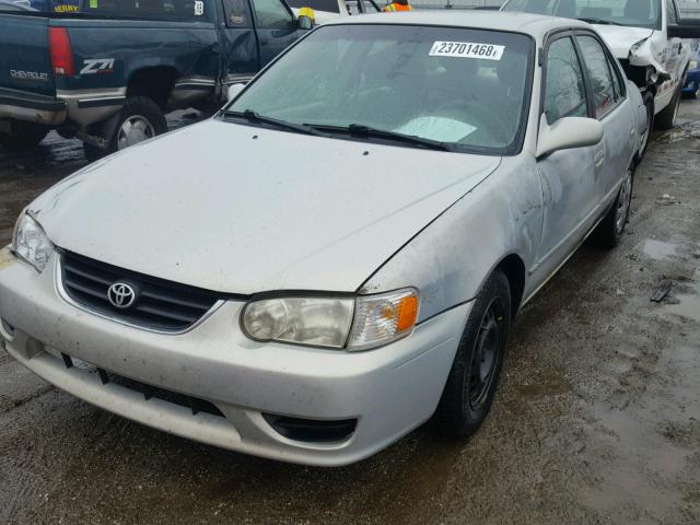 2T1BR12E81C479627 - 2001 TOYOTA COROLLA CE SILVER photo 2