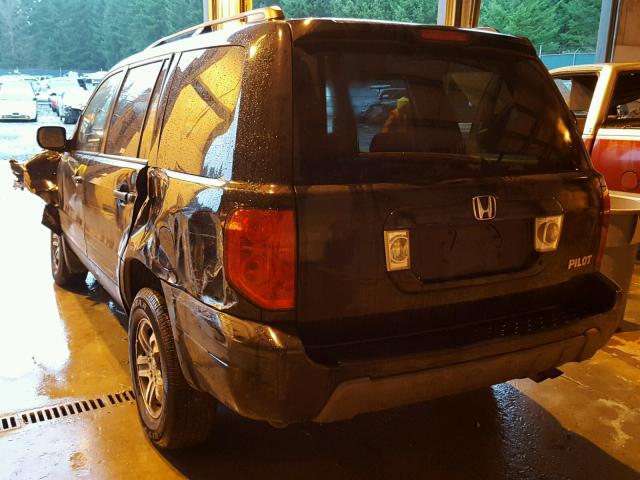 2HKYF18563H505622 - 2003 HONDA PILOT EXL BLACK photo 3