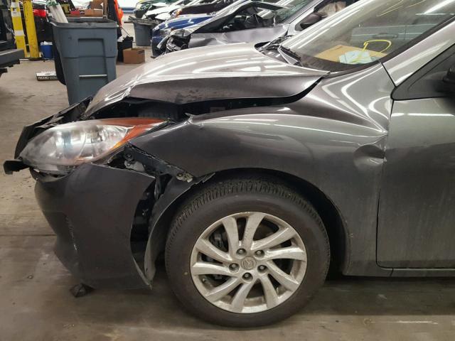 JM1BL1L71C1532919 - 2012 MAZDA 3 I GRAY photo 9