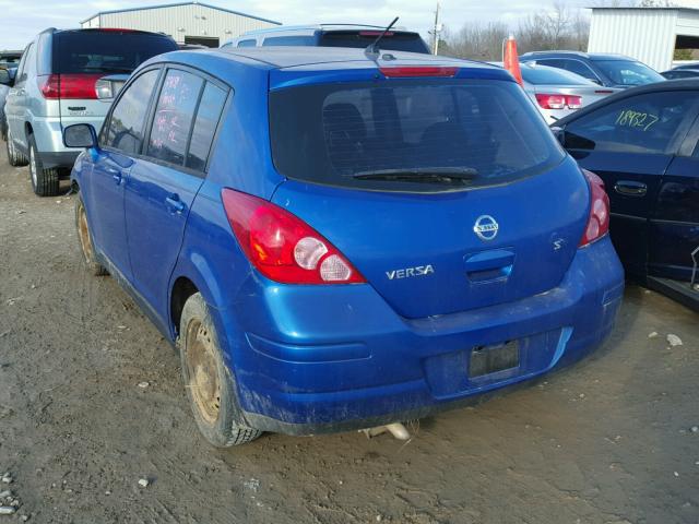 3N1BC13E87L431456 - 2007 NISSAN VERSA S BLUE photo 3