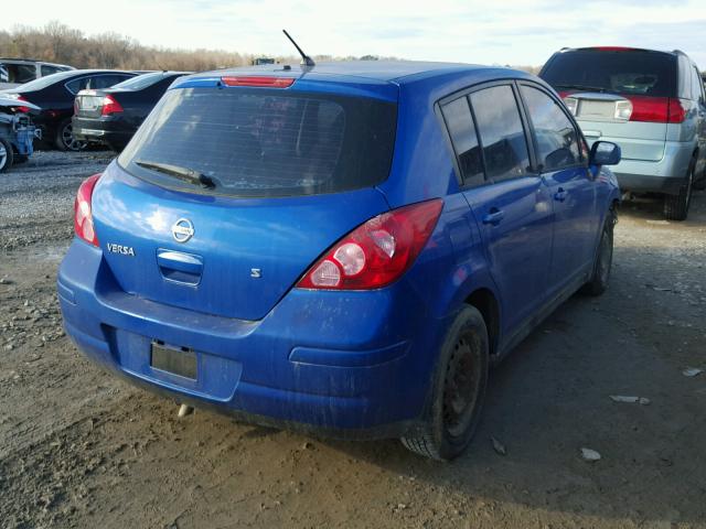 3N1BC13E87L431456 - 2007 NISSAN VERSA S BLUE photo 4