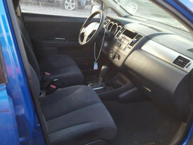 3N1BC13E87L431456 - 2007 NISSAN VERSA S BLUE photo 5