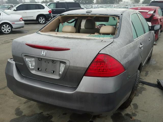 1HGCM56837A184156 - 2007 HONDA ACCORD EX GRAY photo 4