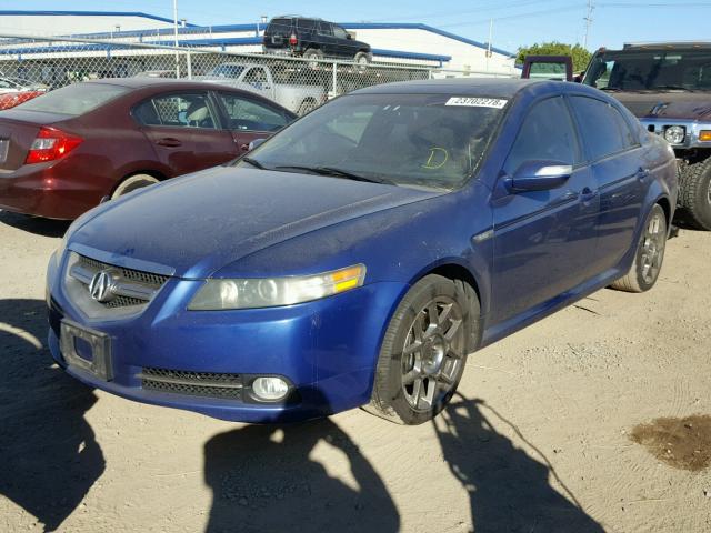 19UUA76687A011403 - 2007 ACURA TL TYPE S BLUE photo 2