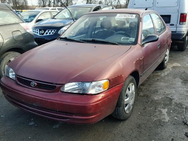 2T1BR12E4YC281072 - 2000 TOYOTA COROLLA VE MAROON photo 2