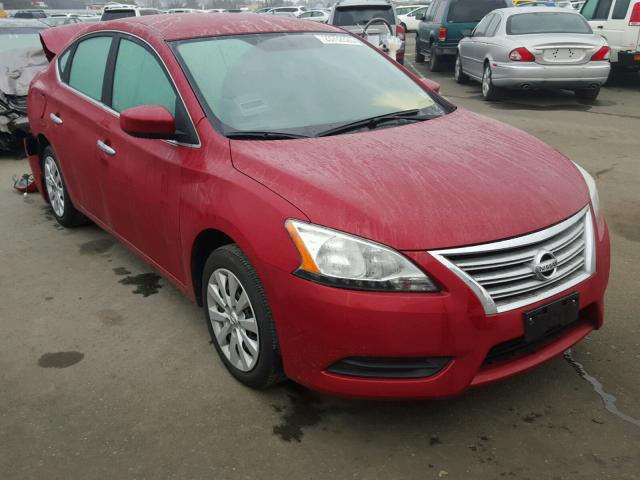 3N1AB7AP8DL773300 - 2013 NISSAN SENTRA S RED photo 1