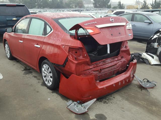 3N1AB7AP8DL773300 - 2013 NISSAN SENTRA S RED photo 3