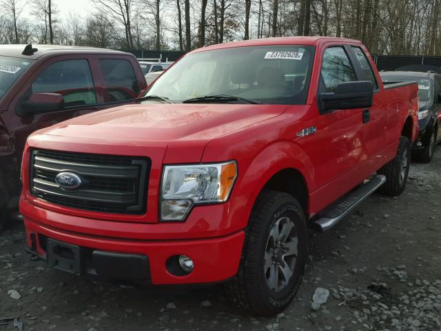 1FTFX1EF1DKE43292 - 2013 FORD F150 SUPER RED photo 2