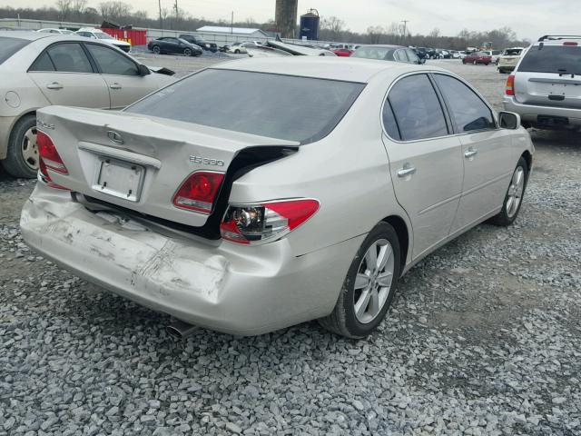 JTHBA30G855119119 - 2005 LEXUS ES 330 GRAY photo 4