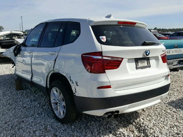 5UXWX9C54D0A28019 - 2013 BMW X3 XDRIVE2 WHITE photo 3