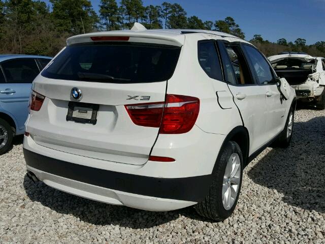 5UXWX9C54D0A28019 - 2013 BMW X3 XDRIVE2 WHITE photo 4