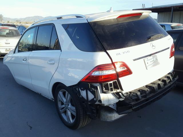 4JGDA2EB5EA432651 - 2014 MERCEDES-BENZ ML 350 BLU WHITE photo 3