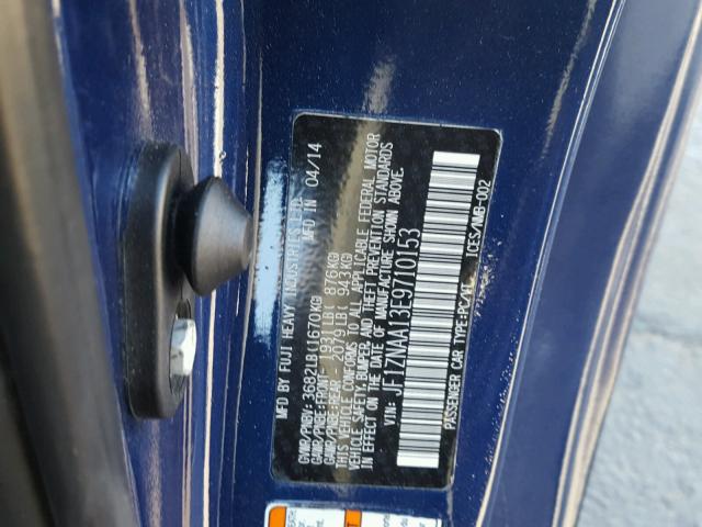 JF1ZNAA13E9710153 - 2014 TOYOTA SCION FR-S ლურჯი ფოტო 10