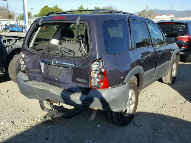 4F2YZ02Z75KM26672 - 2005 MAZDA TRIBUTE I GRAY photo 4