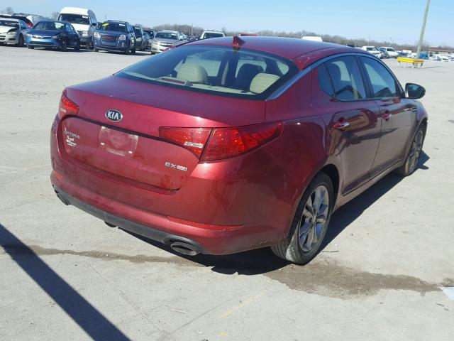 5XXGN4A74DG163418 - 2013 KIA OPTIMA EX MAROON photo 4