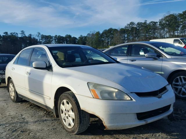 1HGCM56343A048505 - 2003 HONDA ACCORD LX WHITE photo 1