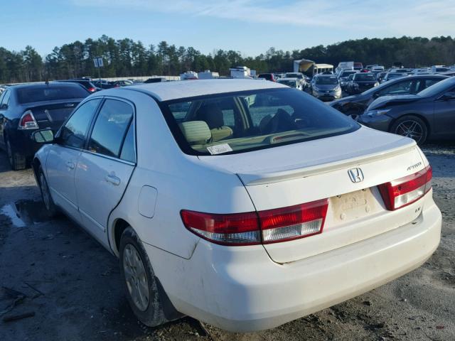 1HGCM56343A048505 - 2003 HONDA ACCORD LX WHITE photo 3