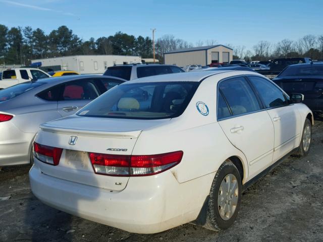 1HGCM56343A048505 - 2003 HONDA ACCORD LX WHITE photo 4