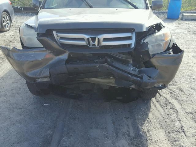 5FNYF28586B025171 - 2006 HONDA PILOT EX GRAY photo 7