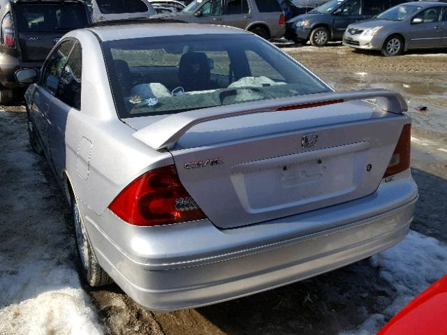 1HGEM22931L091090 - 2001 HONDA CIVIC SI SILVER photo 3