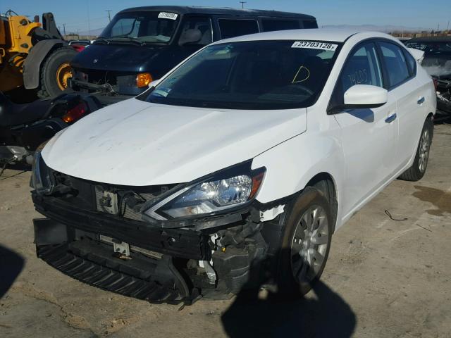 3N1AB7AP0GL649669 - 2016 NISSAN SENTRA S WHITE photo 2