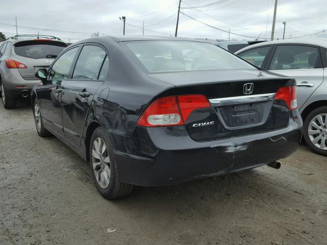 2HGFA16819H355893 - 2009 HONDA CIVIC EX შავი ფოტო 3